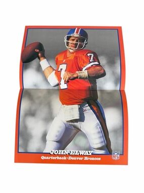 Wheaties John Elway Denver Broncos Poster Vintage 1993 NFL General Mills